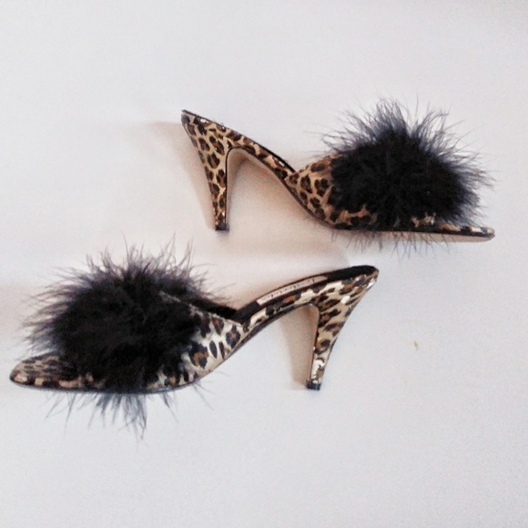Shoes - Rockabiliy cheetah feather cheetah pumps / heels